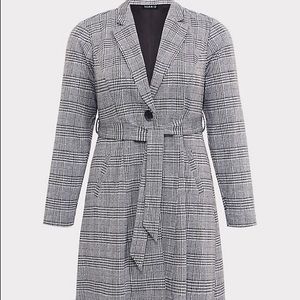 Gingham Longline Blazer